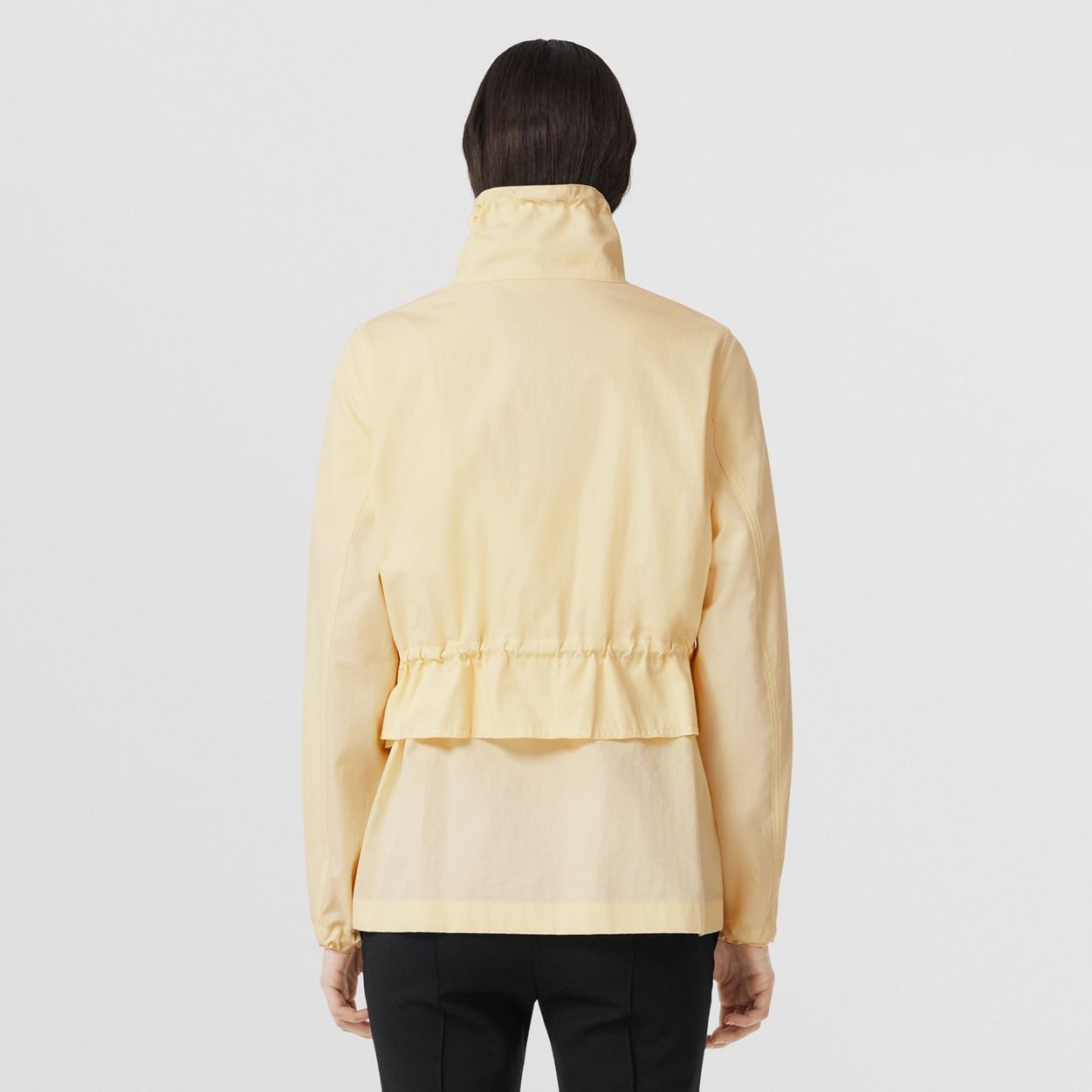 Logo Detail Tropical Gabardine Funnel Neck Jacket - 4