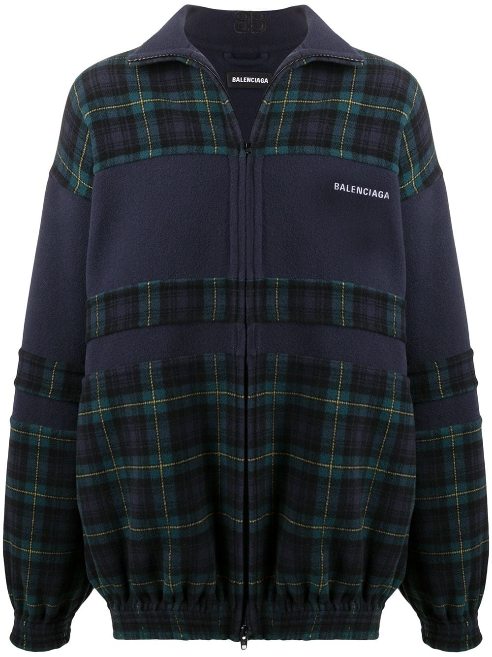 zip-front check fleece - 1