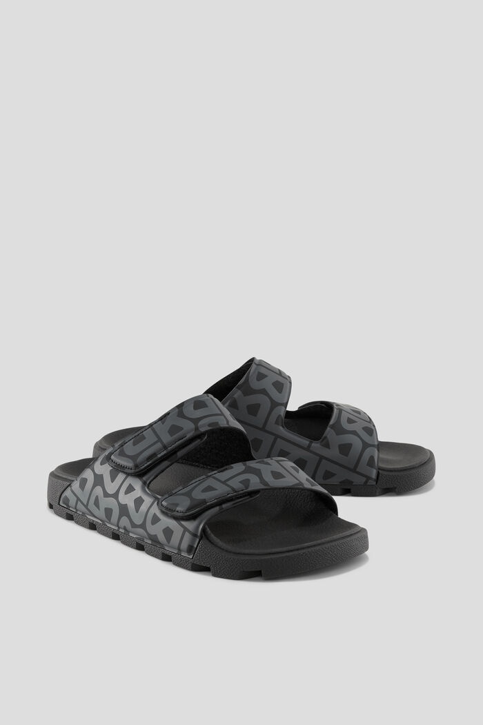 Biarritz Slip-ons in Black/Gray - 3