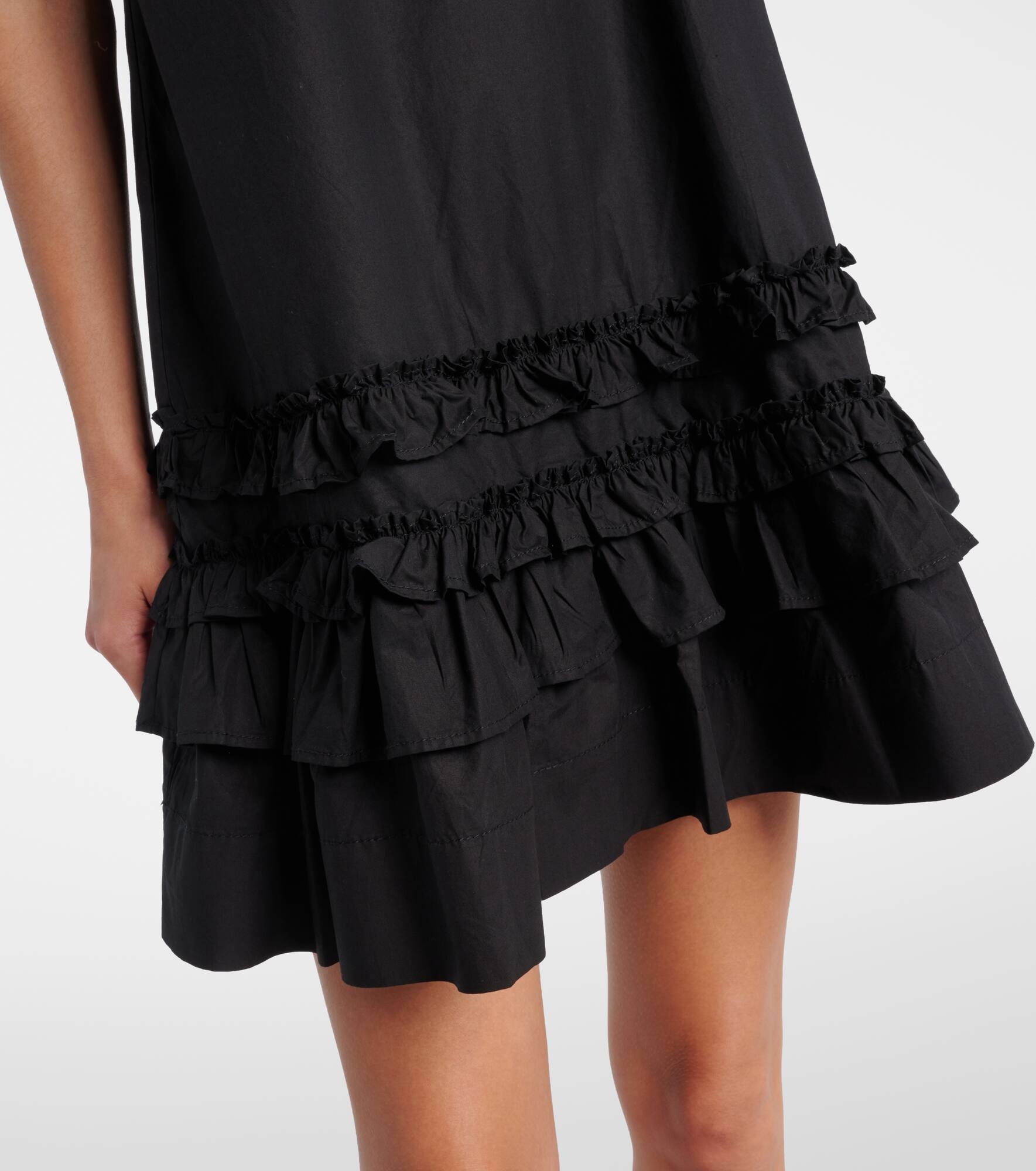Ruffled cotton poplin minidress - 5