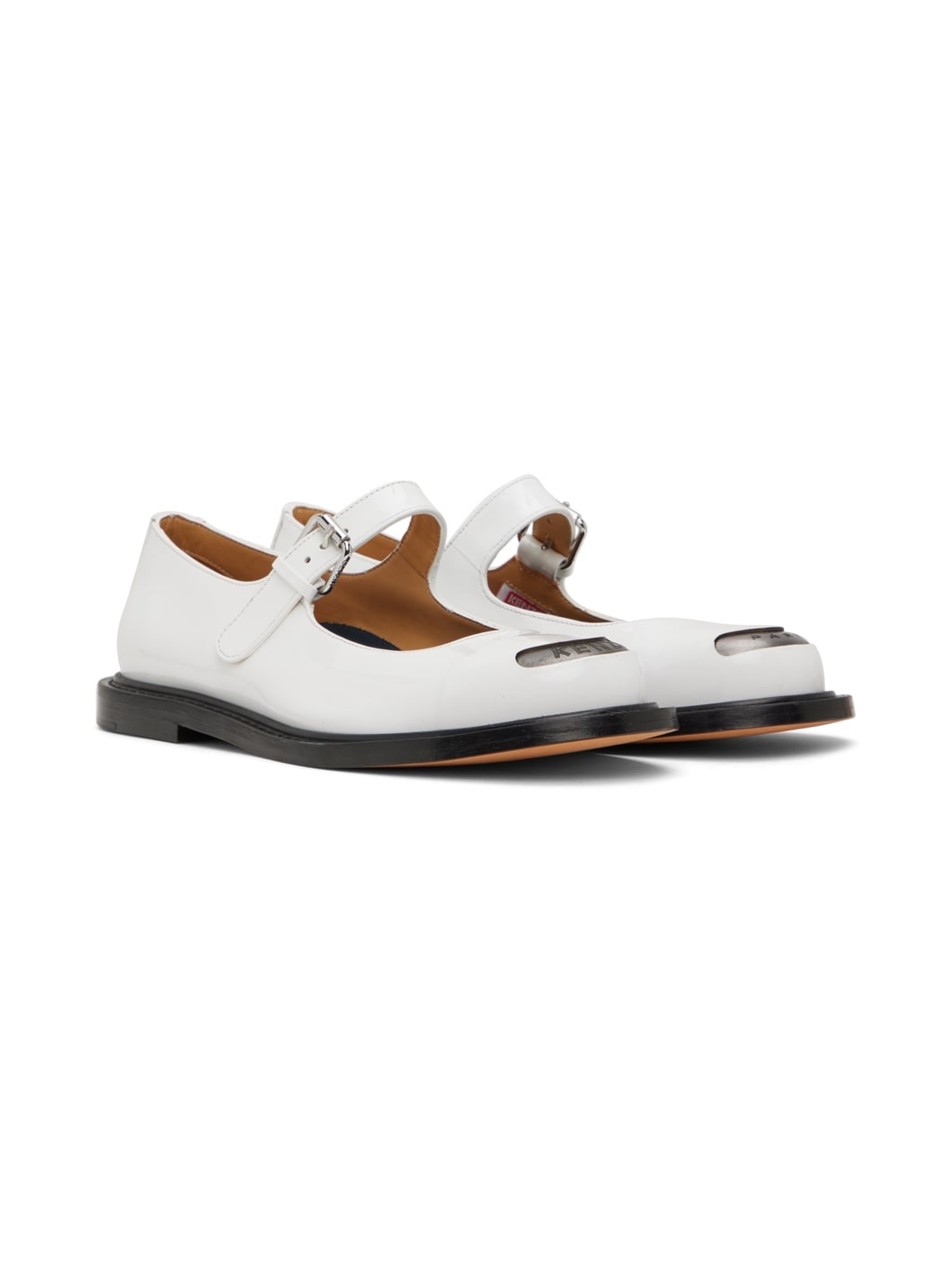White Kenzo Paris Mary Jane Loafers - 4