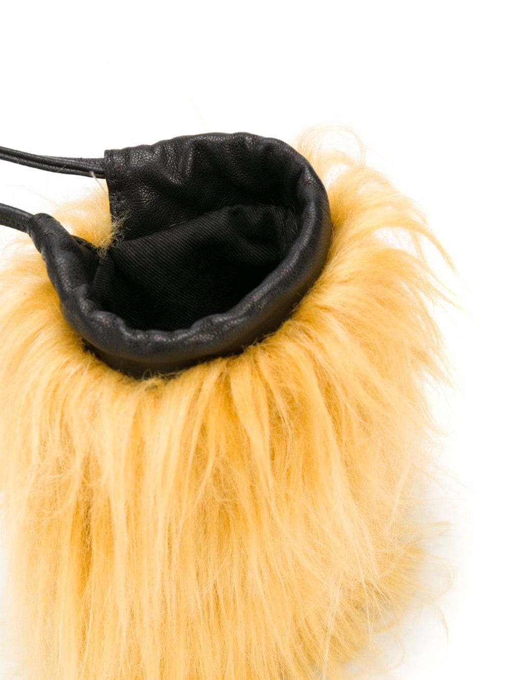 faux fur drawstring pouch - 5