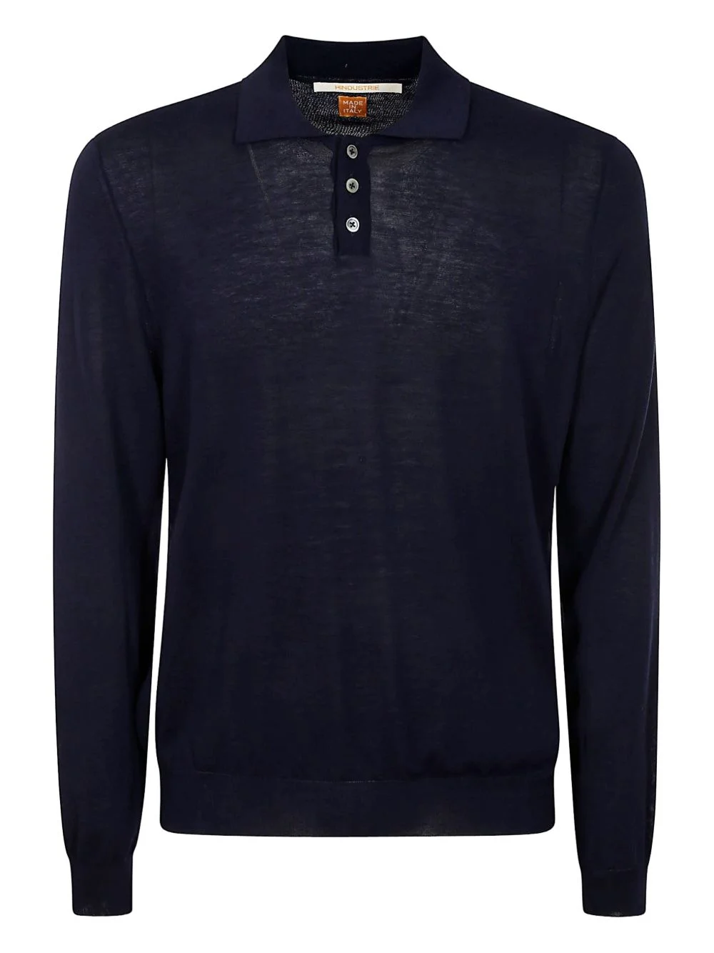long-sleeve button polo shirt - 1