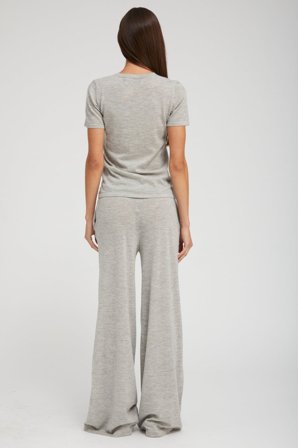 OXFORD ULTRA FINE CASHMERE WIDE LEG PANTS - 4