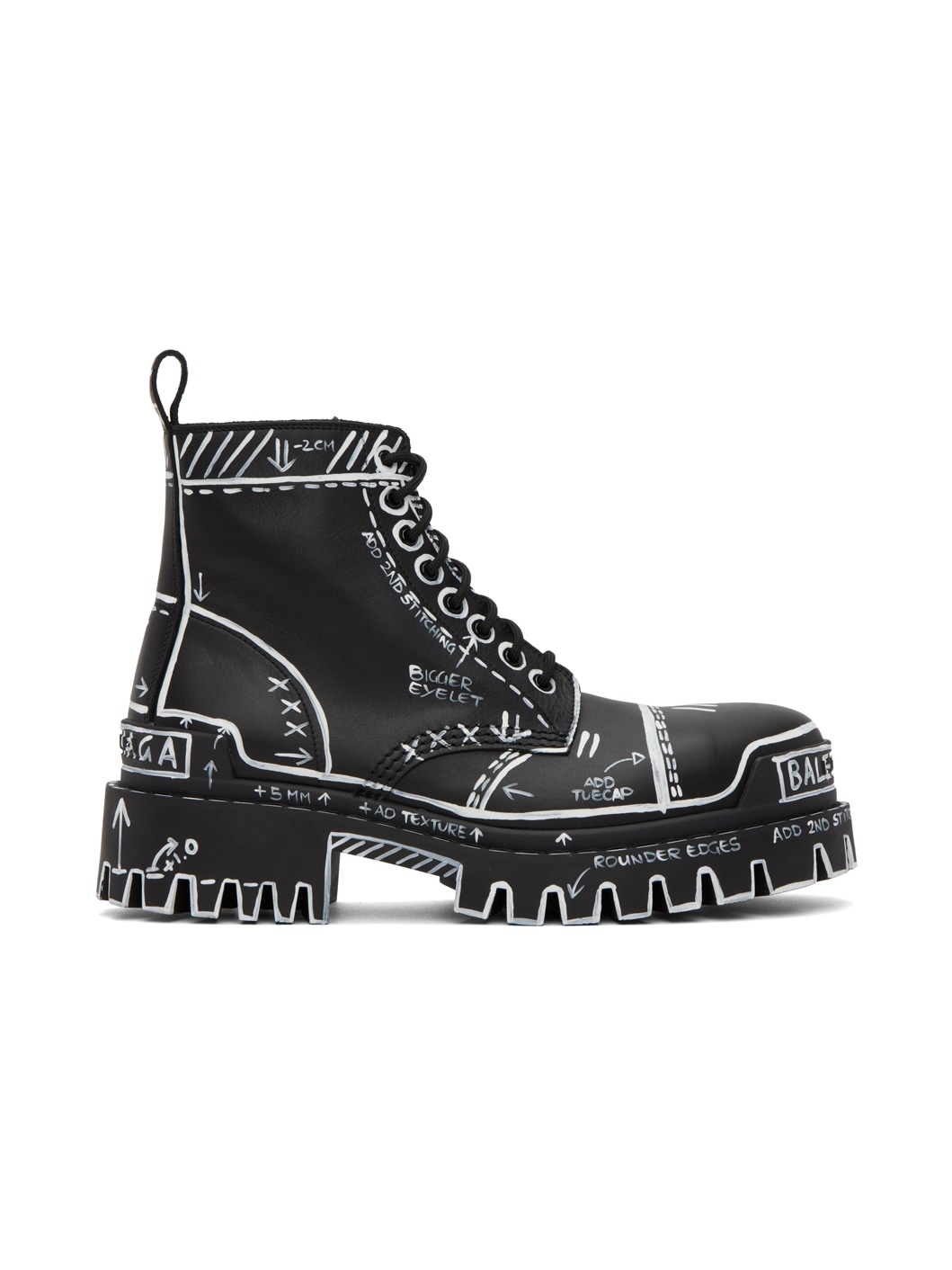 Black Strike Lace-Up Boots - 1