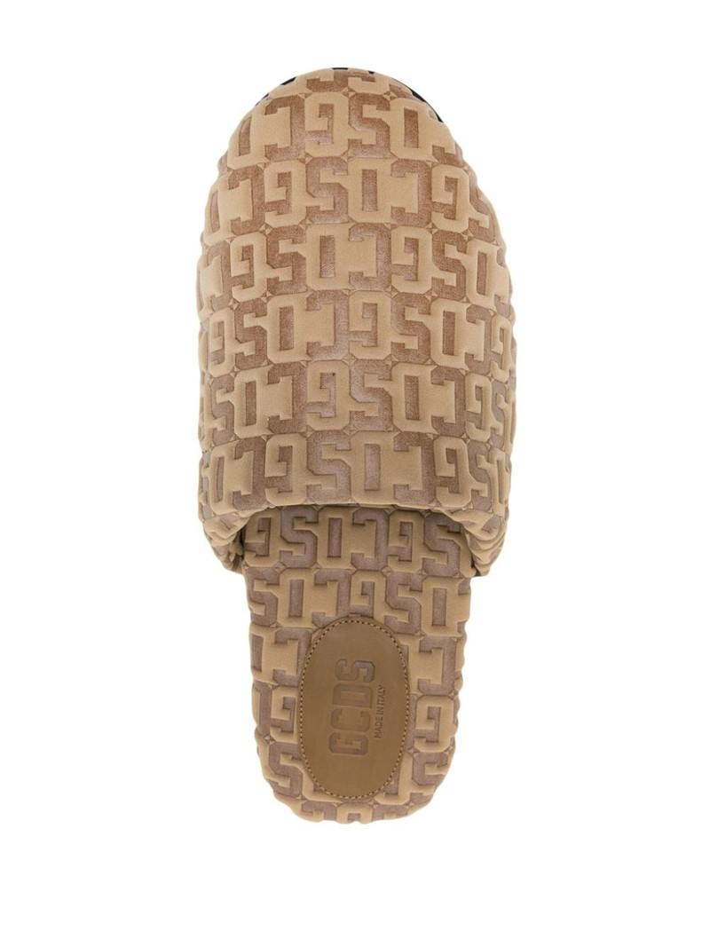 logo-embossed monogram slippers 4