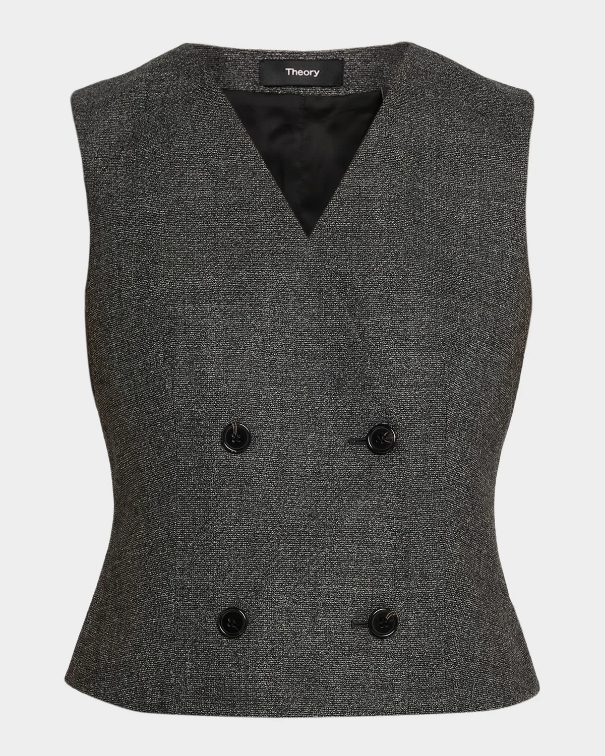 Shrunken Wool Suiting Vest - 1