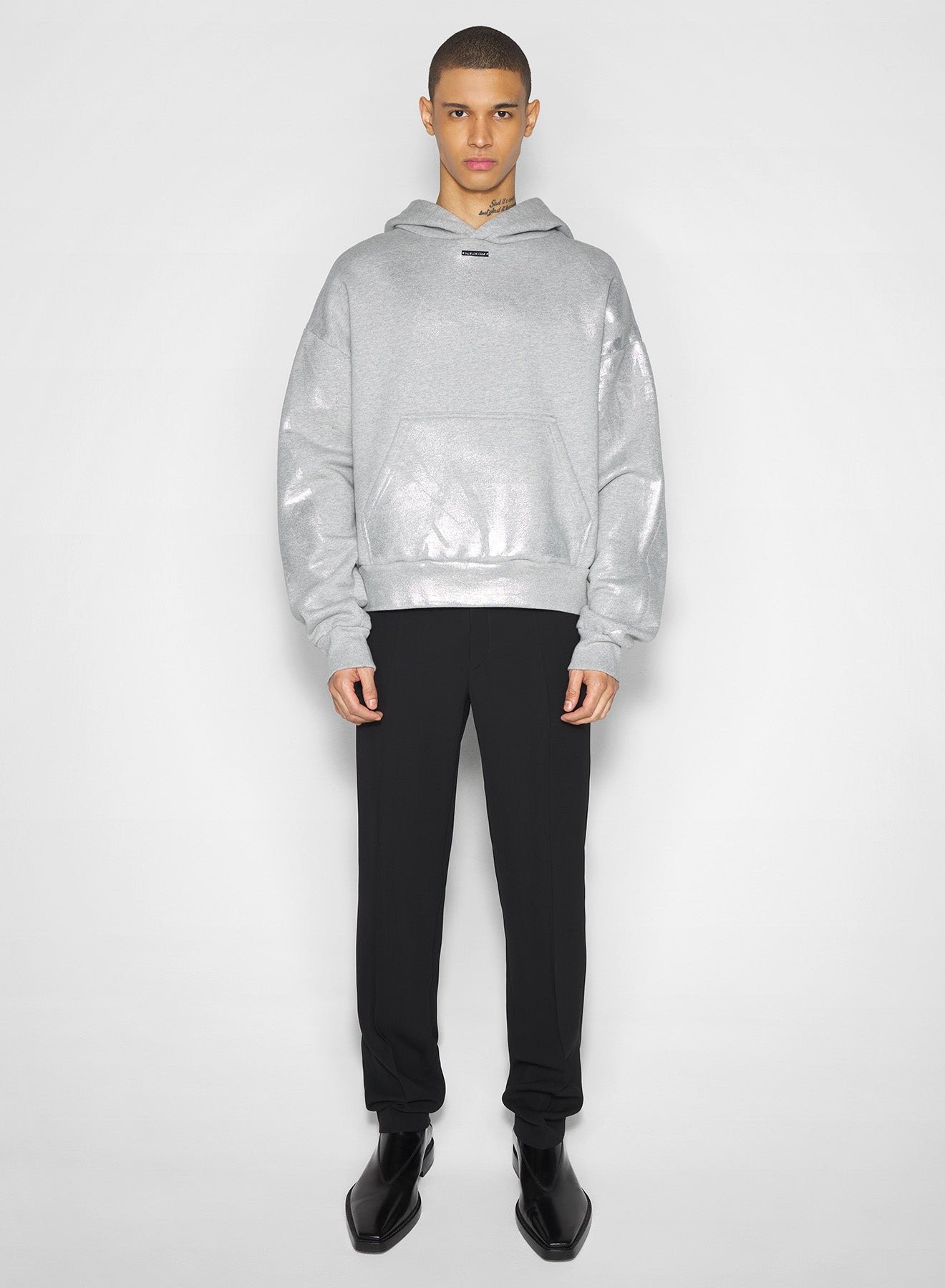 grey logo hoodie - 2