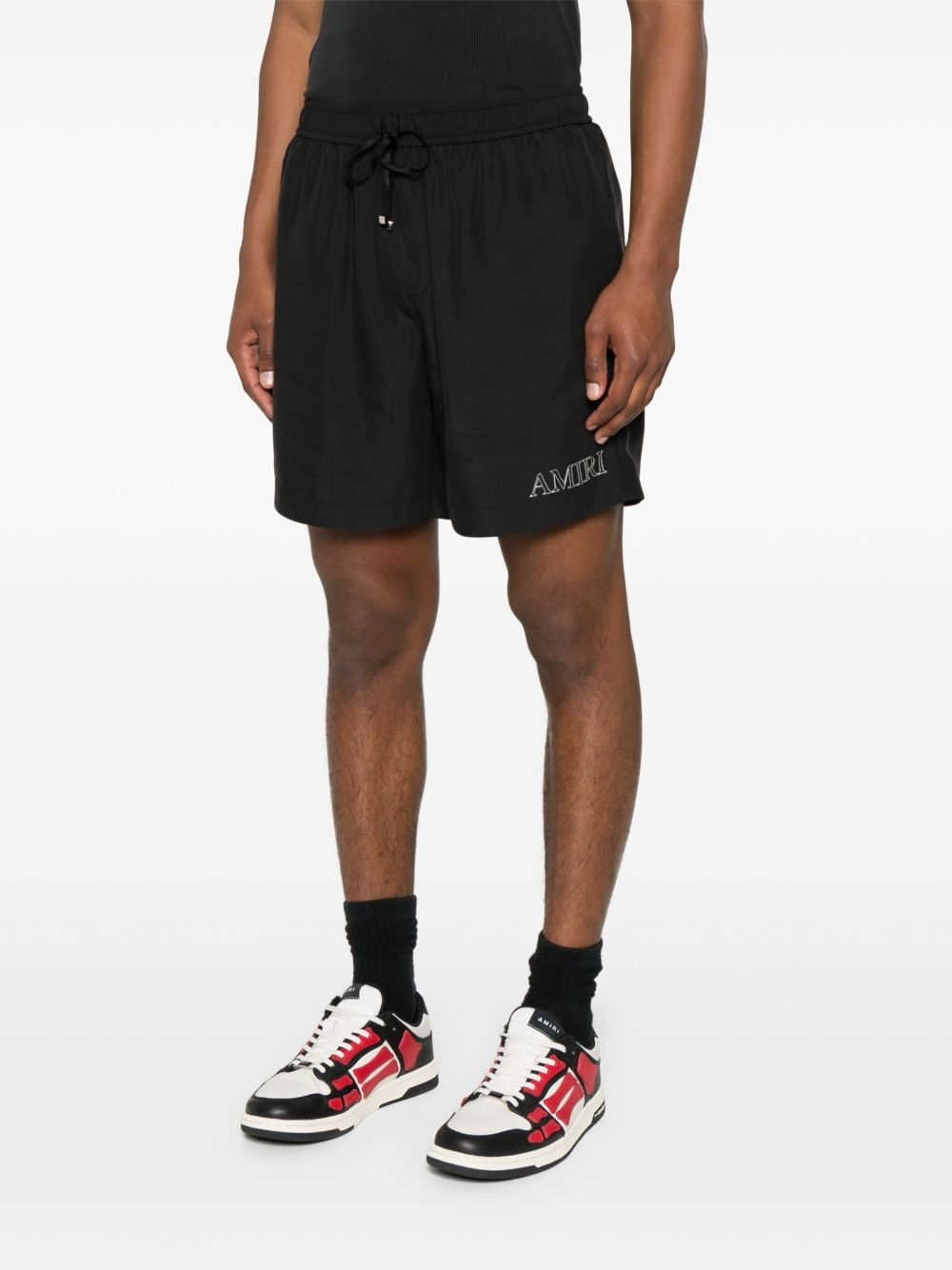 logo-embroidered shorts - 3