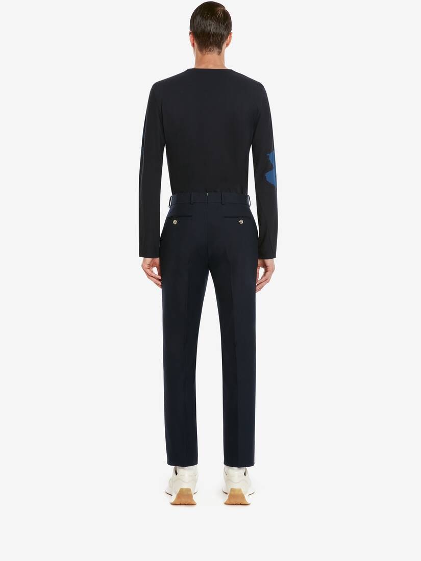 Men's McQueen Graffiti Kimono T-shirt in Navy - 4