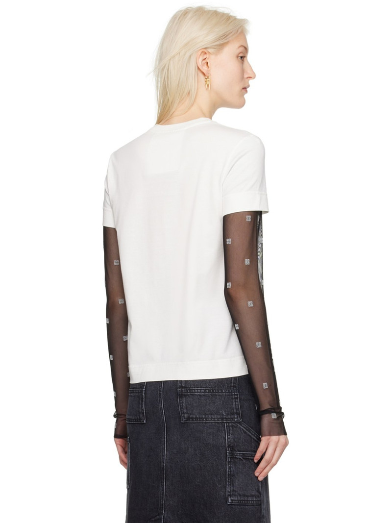 White & Black Layered Long Sleeve T-Shirt 3