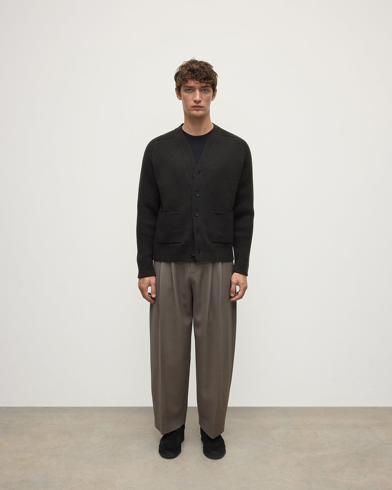 Johnstons of Elgin Ribbed Cashmere Grey Cardigan outlook