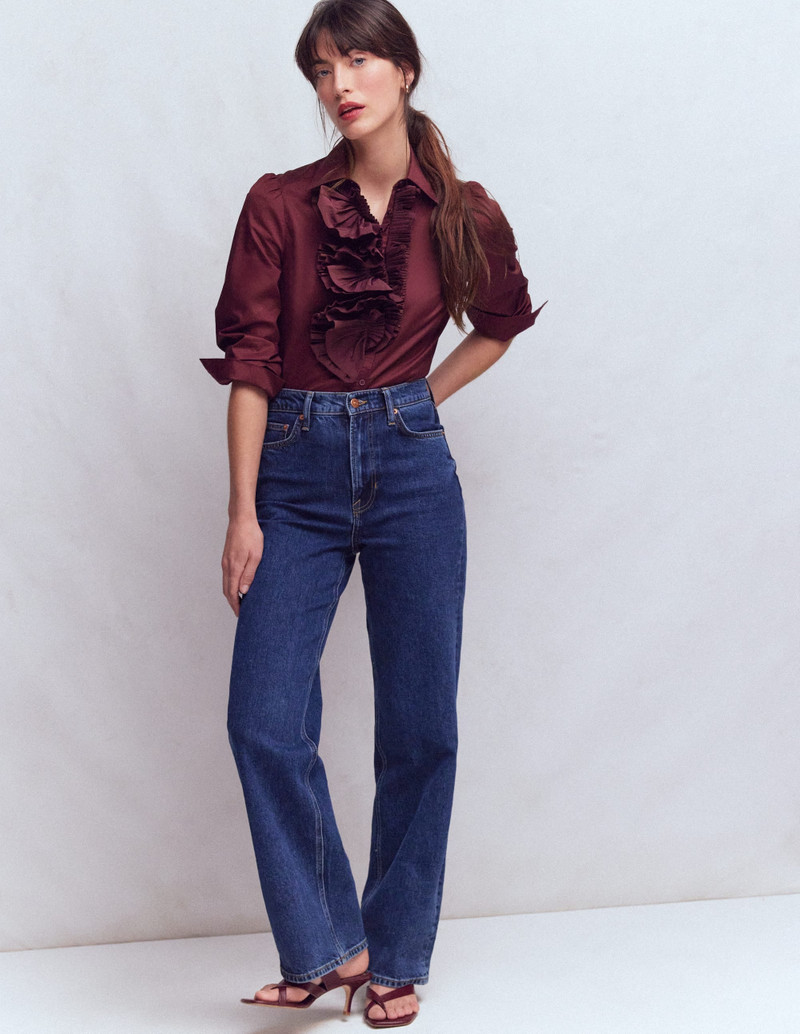 Cara Ruffle Shirt-Deep Wisteria 5