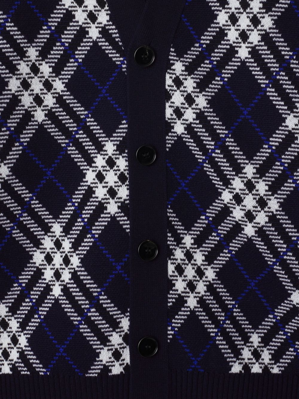 check-pattern cardigan - 2