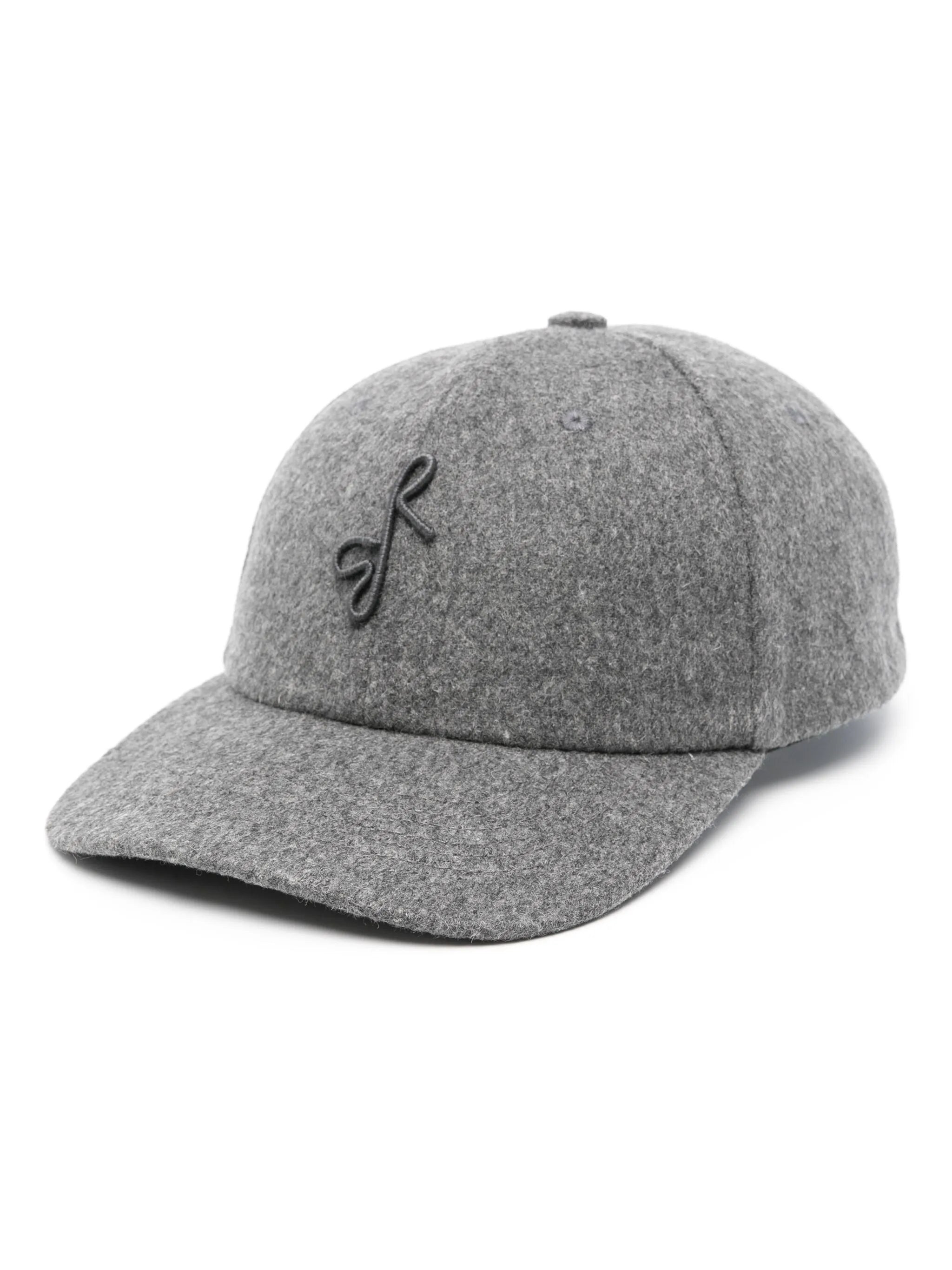 logo-embroidered felted cap - 1