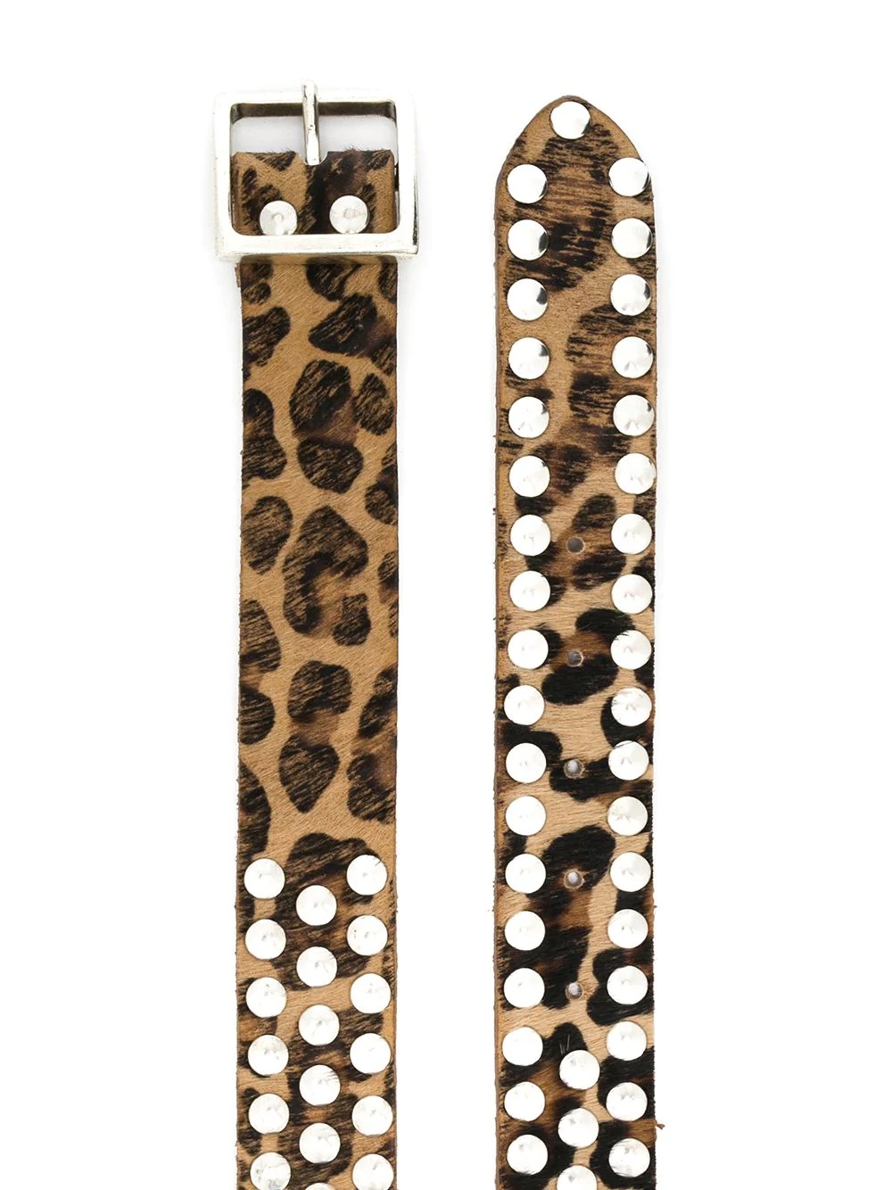 studded leopard print belt - 2