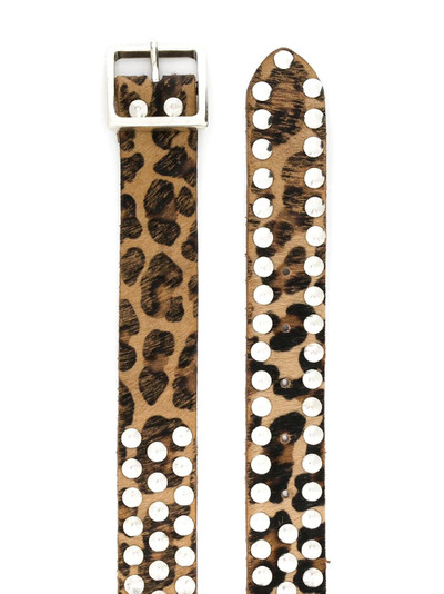 Golden Goose studded leopard print belt outlook