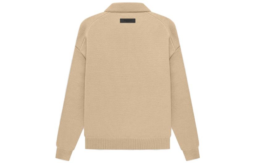 Fear of God Essentials SS23 Knit Long Sleeve Polo Shirt 'Sand' FOG-SS23-041 - 3