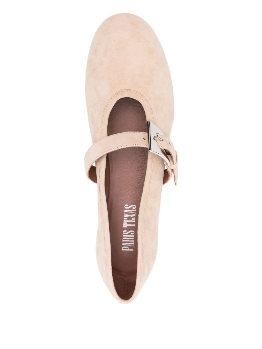 buckle-strap suede flats - 4