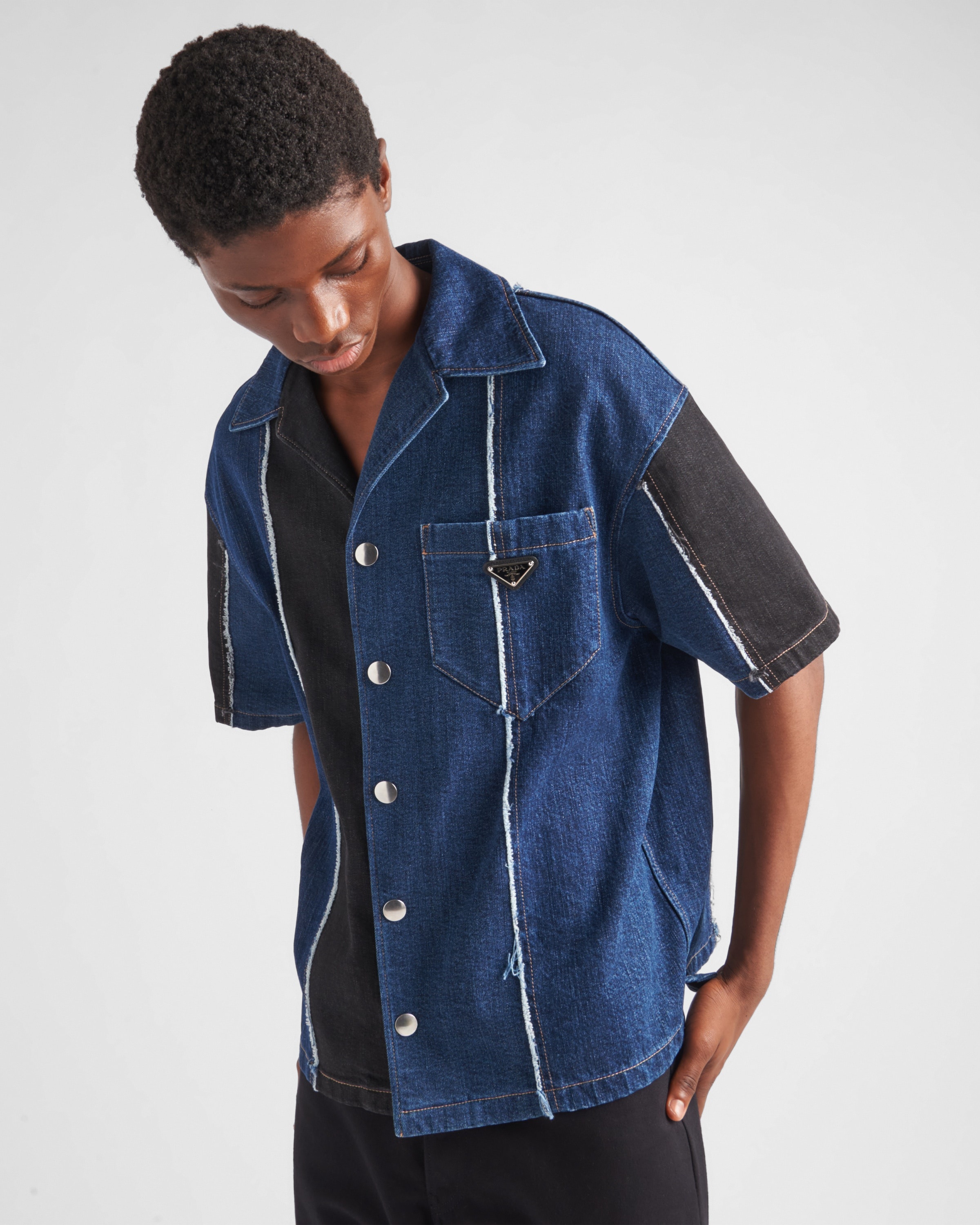 Double Match striped denim shirt - 4