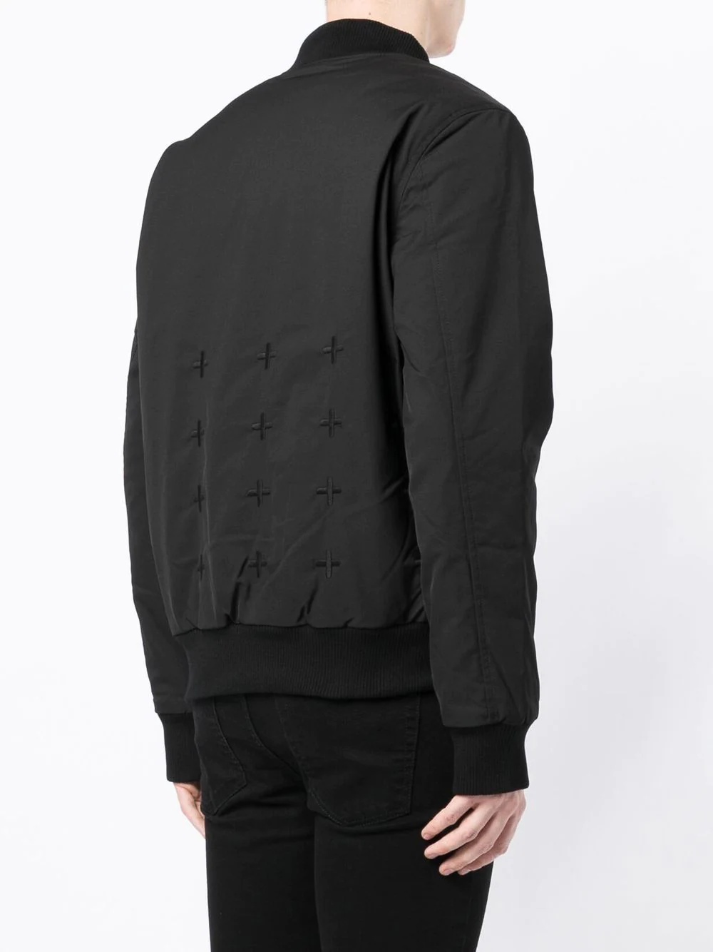 patch-detail zip-up bomber jacket - 4