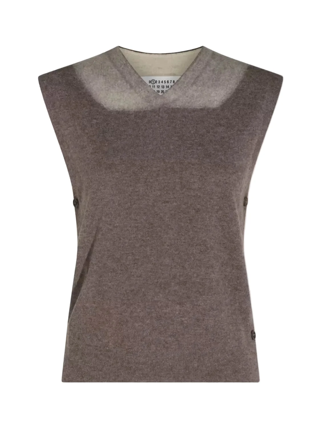 FUSED KNIT STOLE - MUD/ECRU - 1