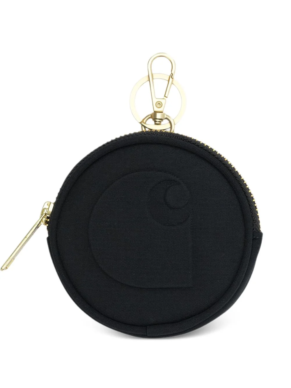 logo-embossed round wallet - 1
