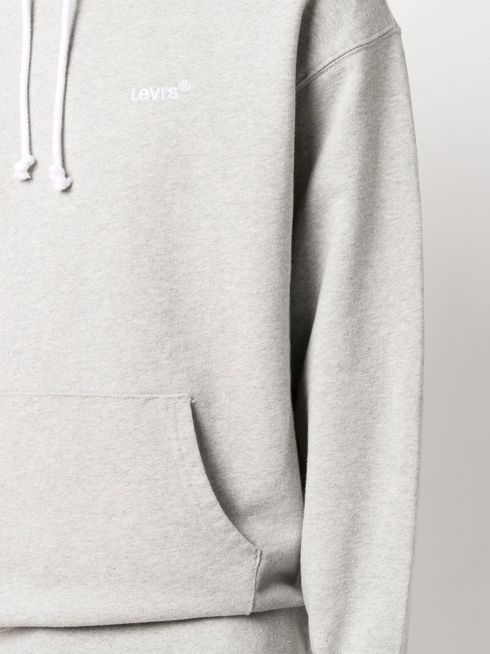 embroidered logo cotton hoodie - 5