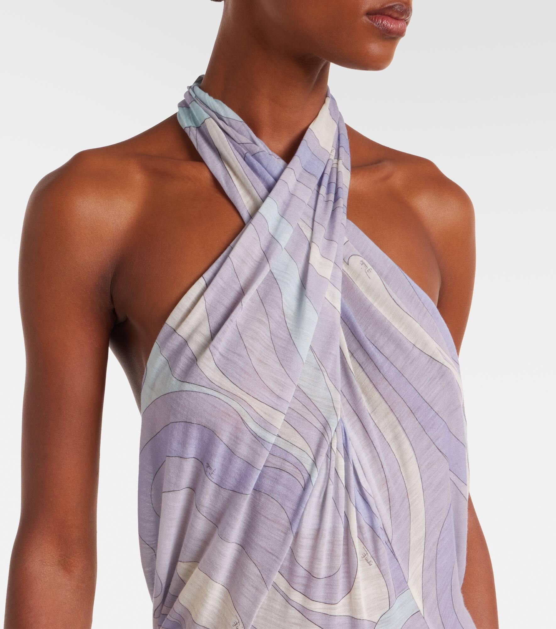 Iride gathered wool-blend gown - 4