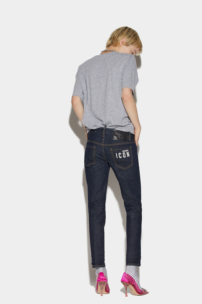 DSQUARED2 ICON DARK WASH JENNIFER CROPPED JEANS outlook
