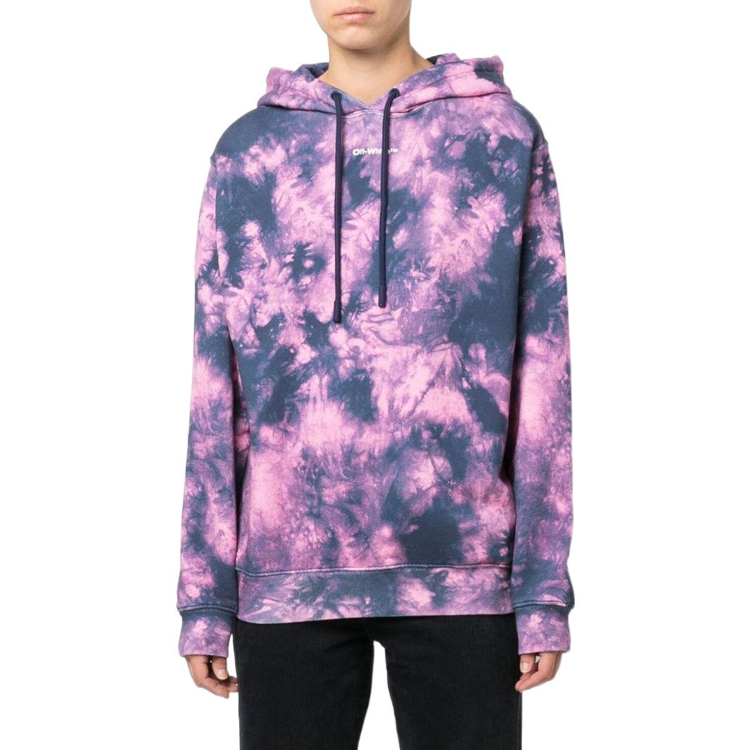 Off-White (WMNS) Off-White Arrows Motif Tie Dye Hoodie 'Pink Blue