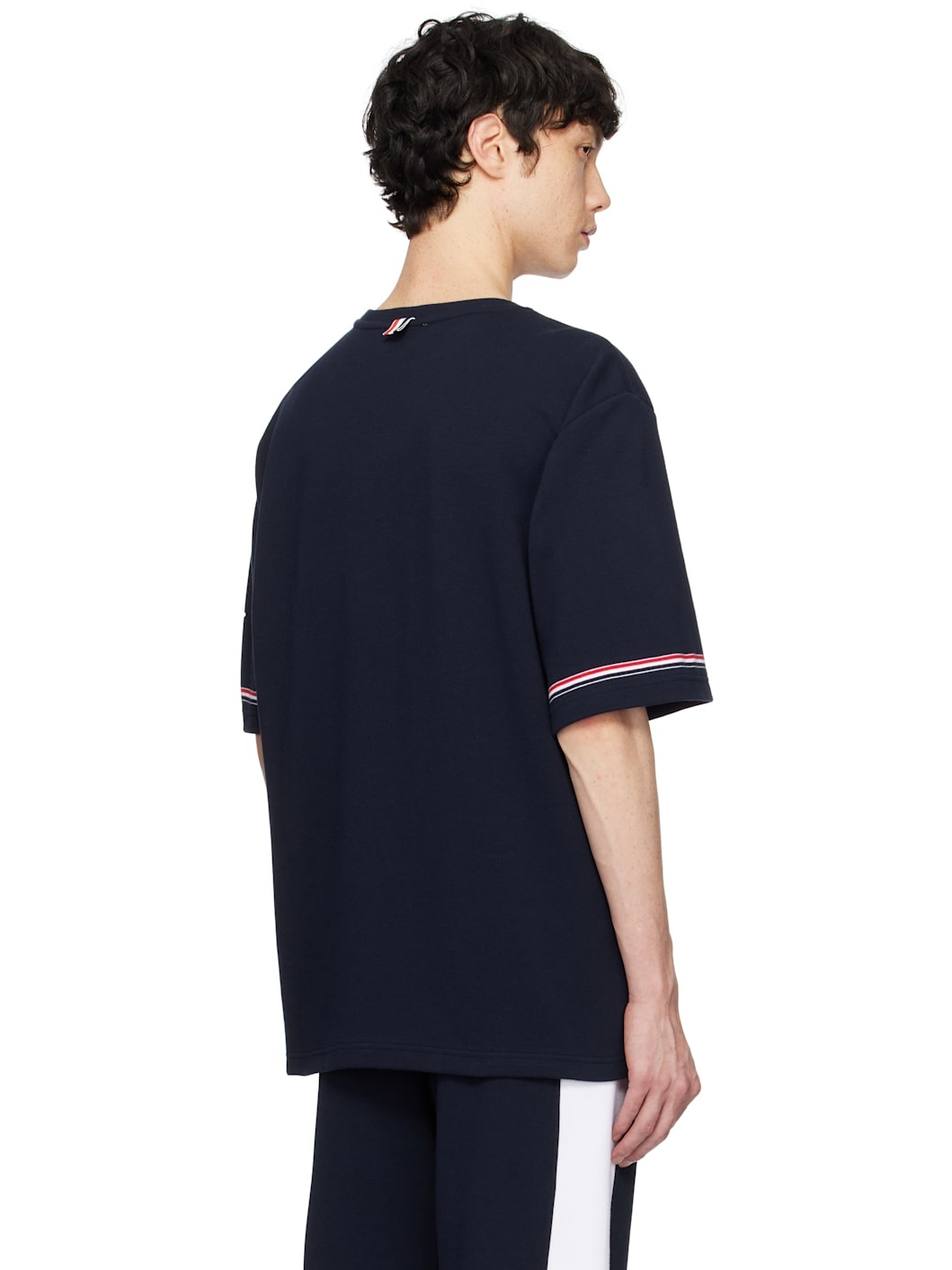 Navy Cotton Rugby Short Sleeve T-shirt - 3