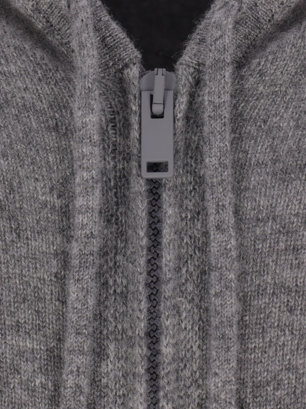drawstring-hood zip-front cardigan - 4