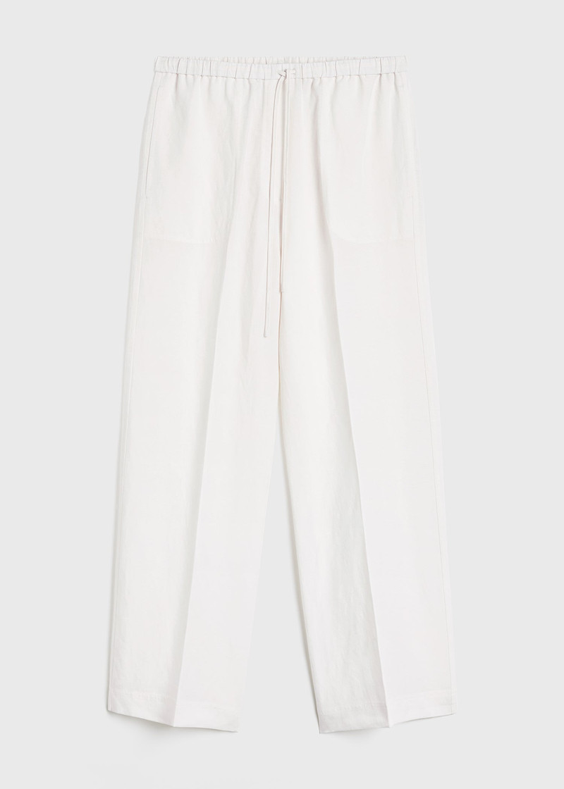 Fluid drawstring trousers off-white 1