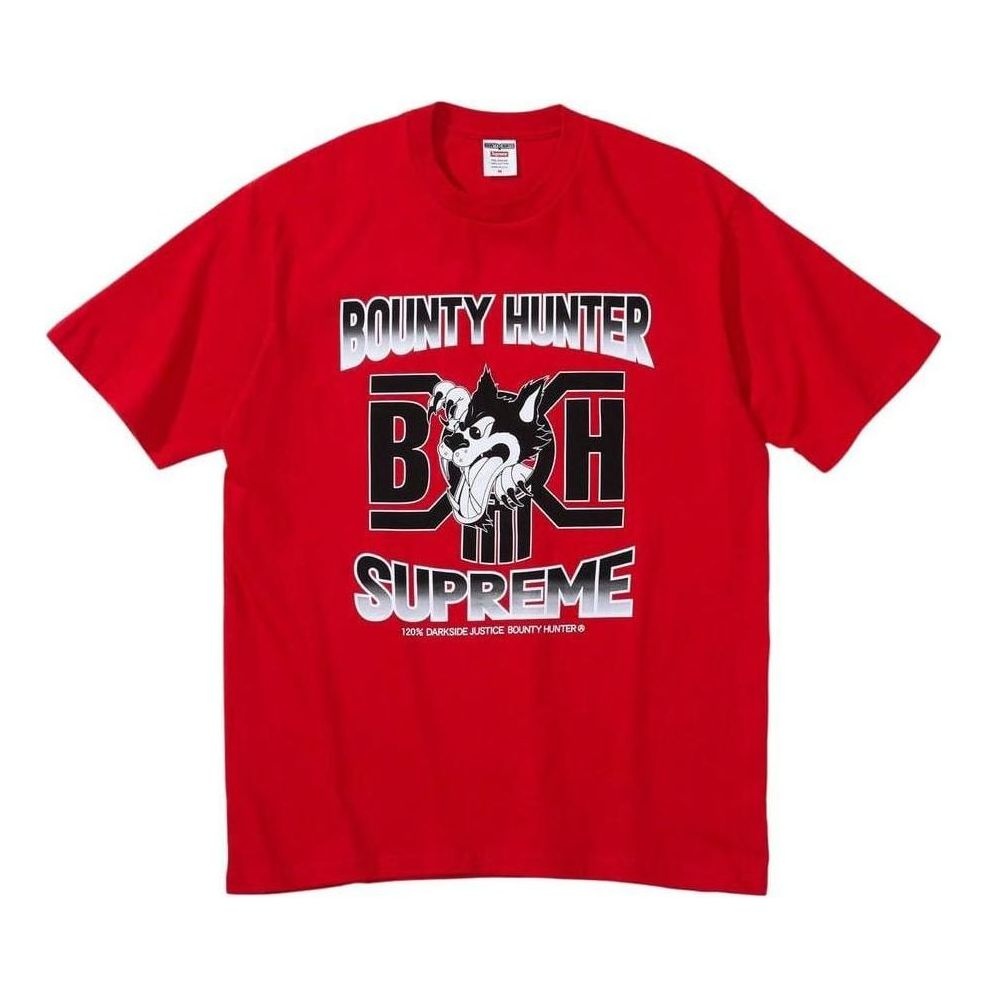 Supreme x Bounty Hunter Wolf T-Shirt 'Red White Black' SUP-FW23-111 - 1