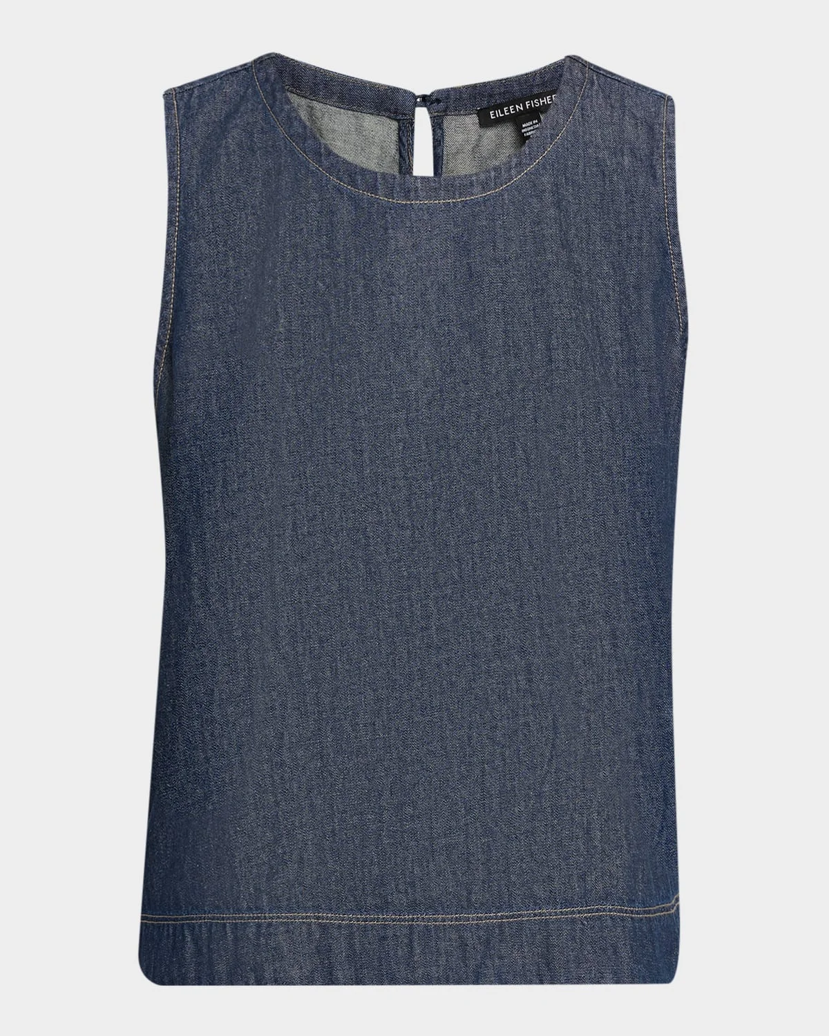 Crewneck Organic Cotton Denim Shell - 1