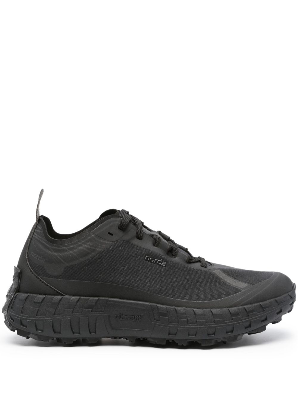 001 panelled lace-up sneakers - 1