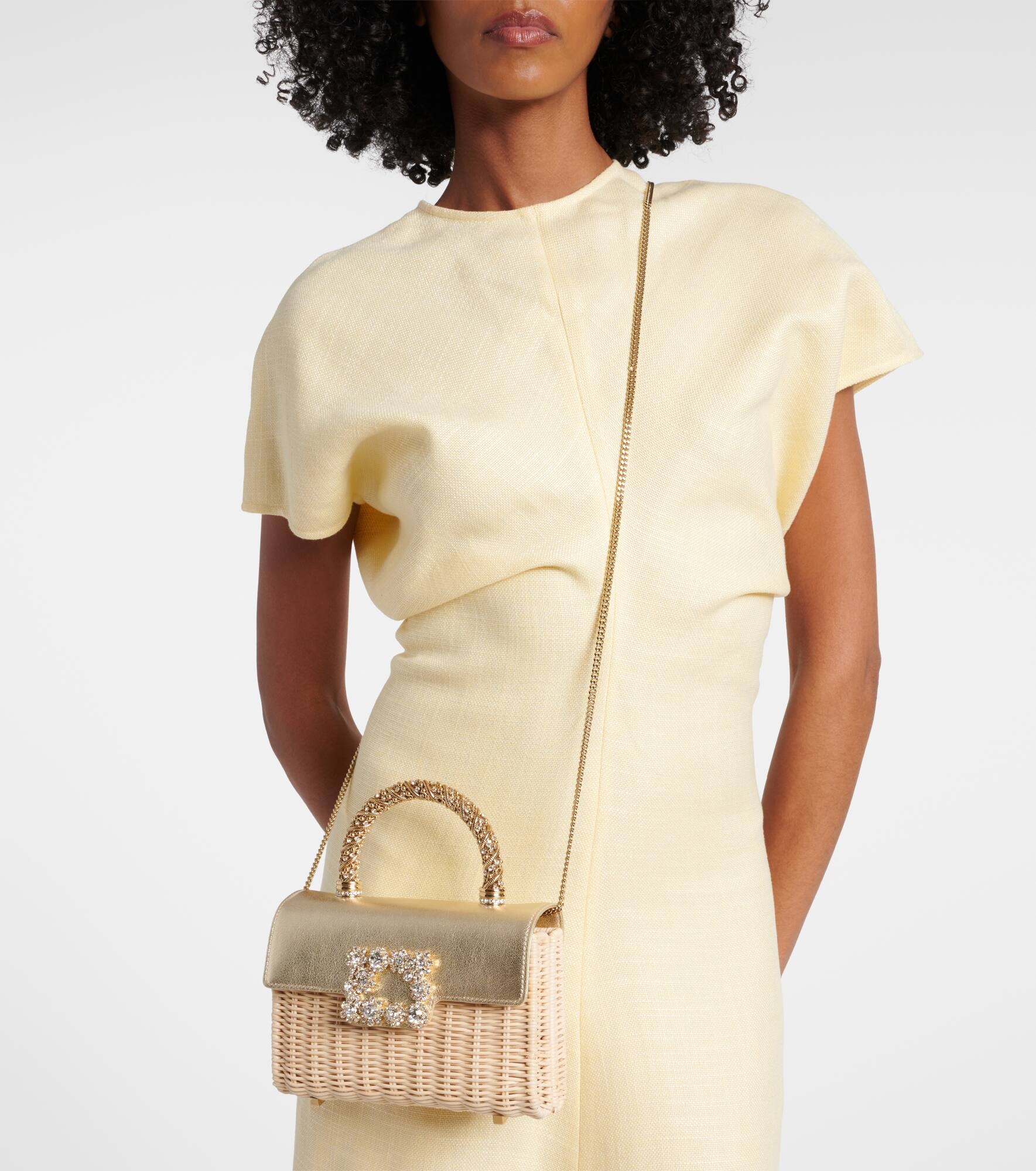 Jewel Efflorescence Mini rattan tote bag - 6