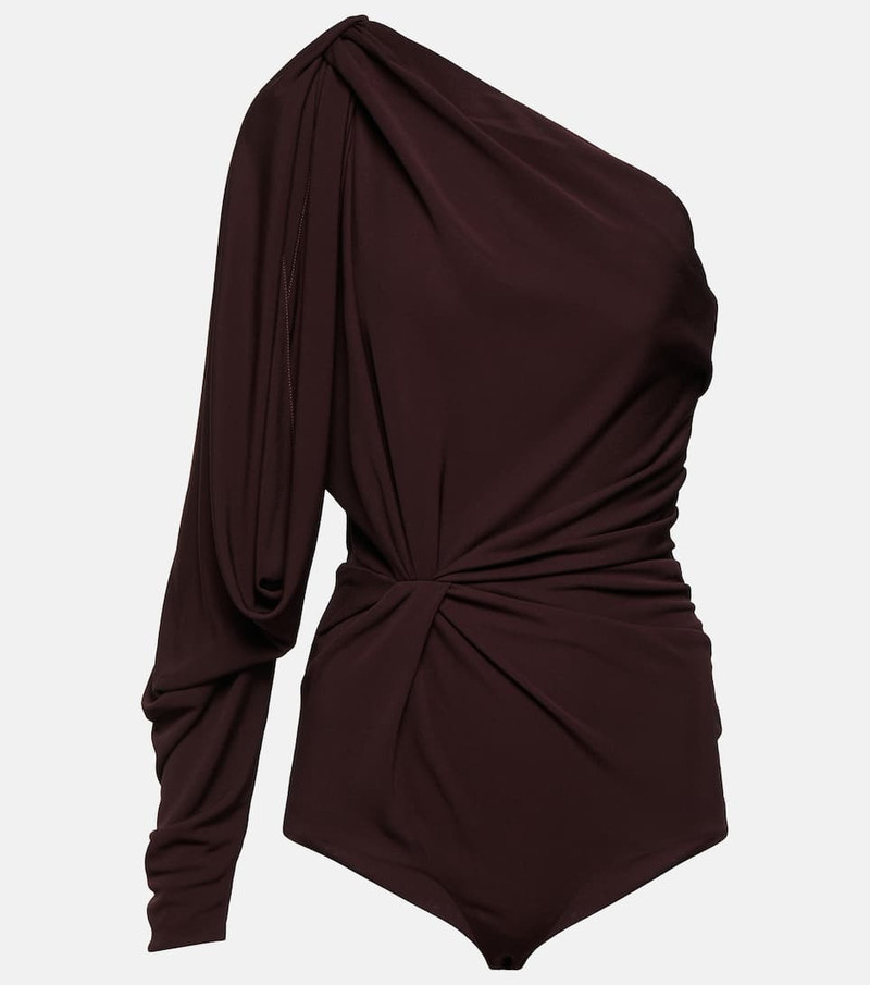 one-shoulder asymmetric bodysuit - 1