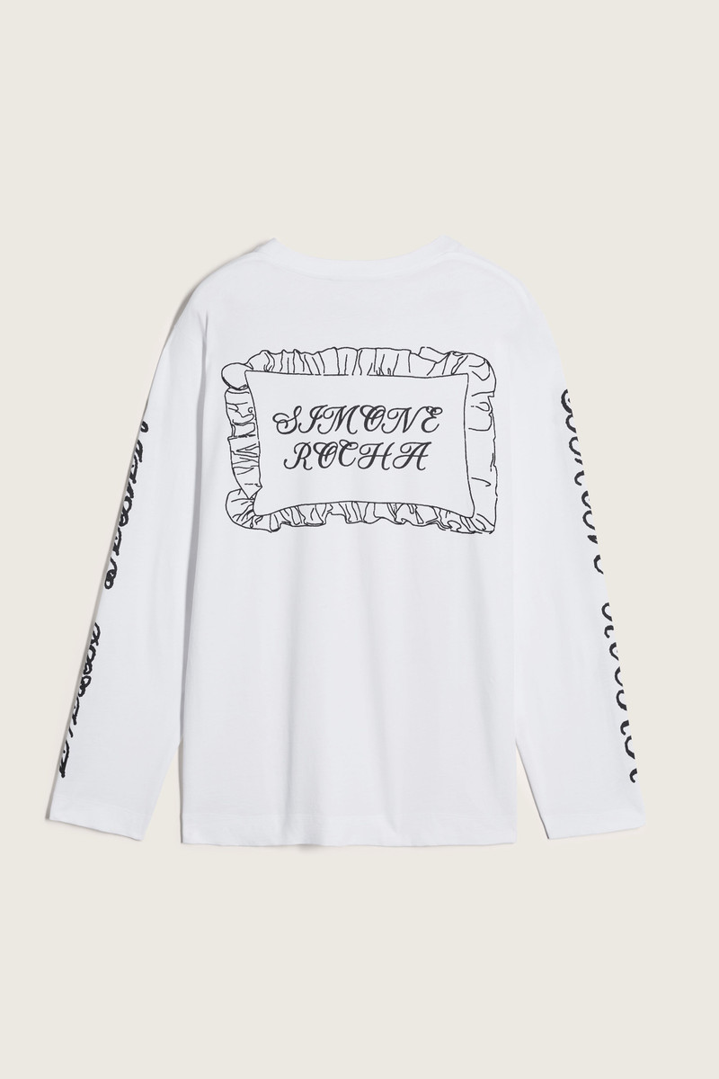 Simone Rocha Pillowcase Logo Print Long Sleeve T-Shirt outlook