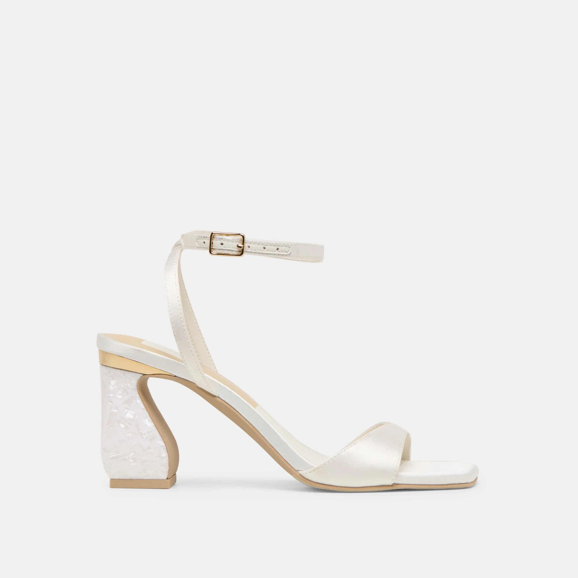 TILDA HEELS TRUE WHITE SATIN - 1