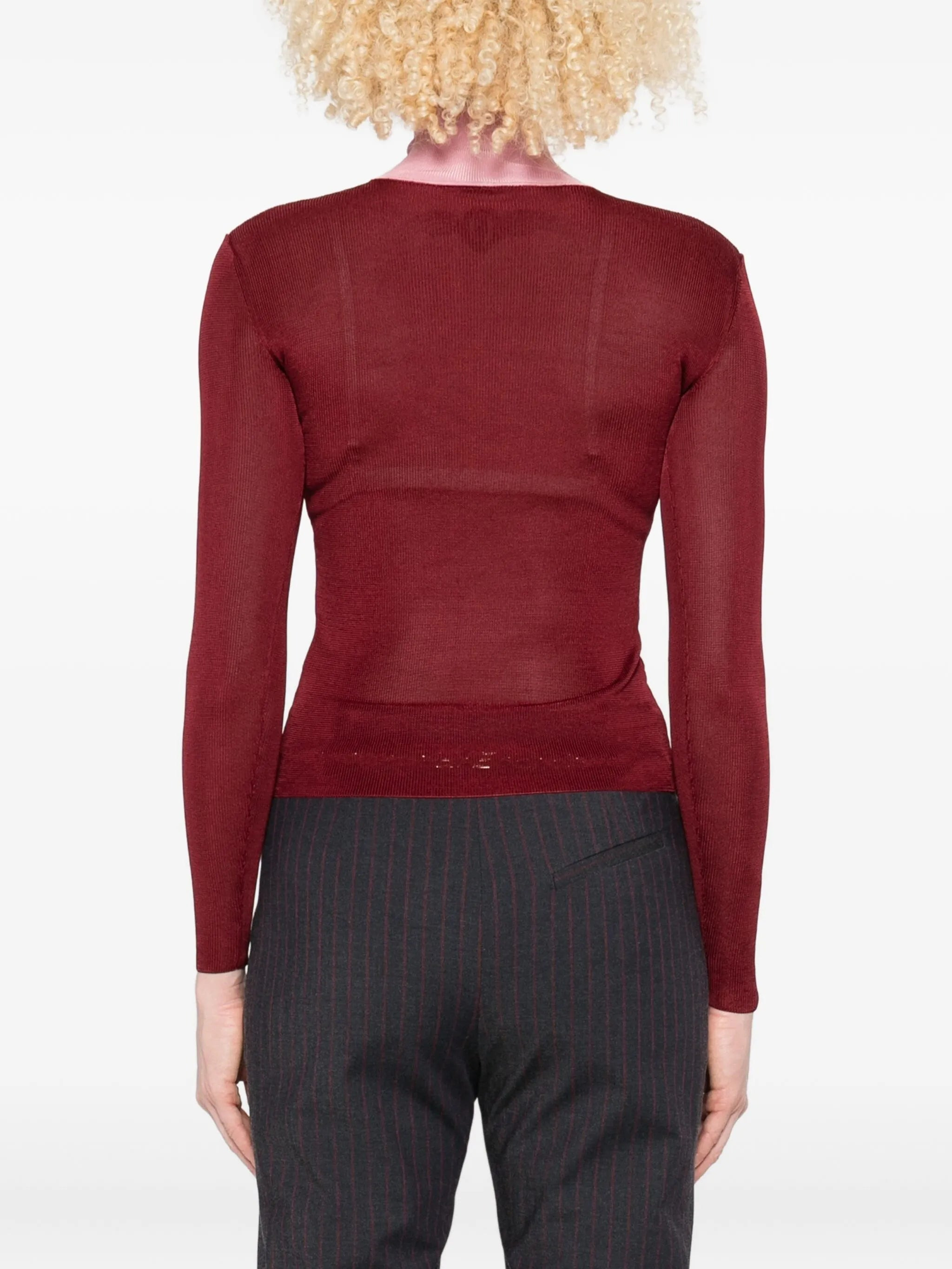 Self-portrait High-neck Long-sleeve Sweater - 2