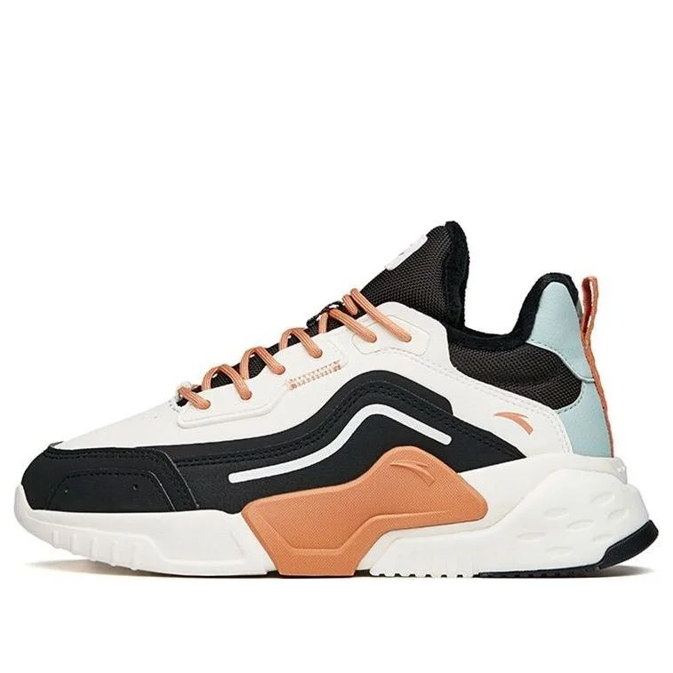(WMNS) ANTA Leather Fleeced Running Shoes 'White Orange Black' 122148980-2 - 1