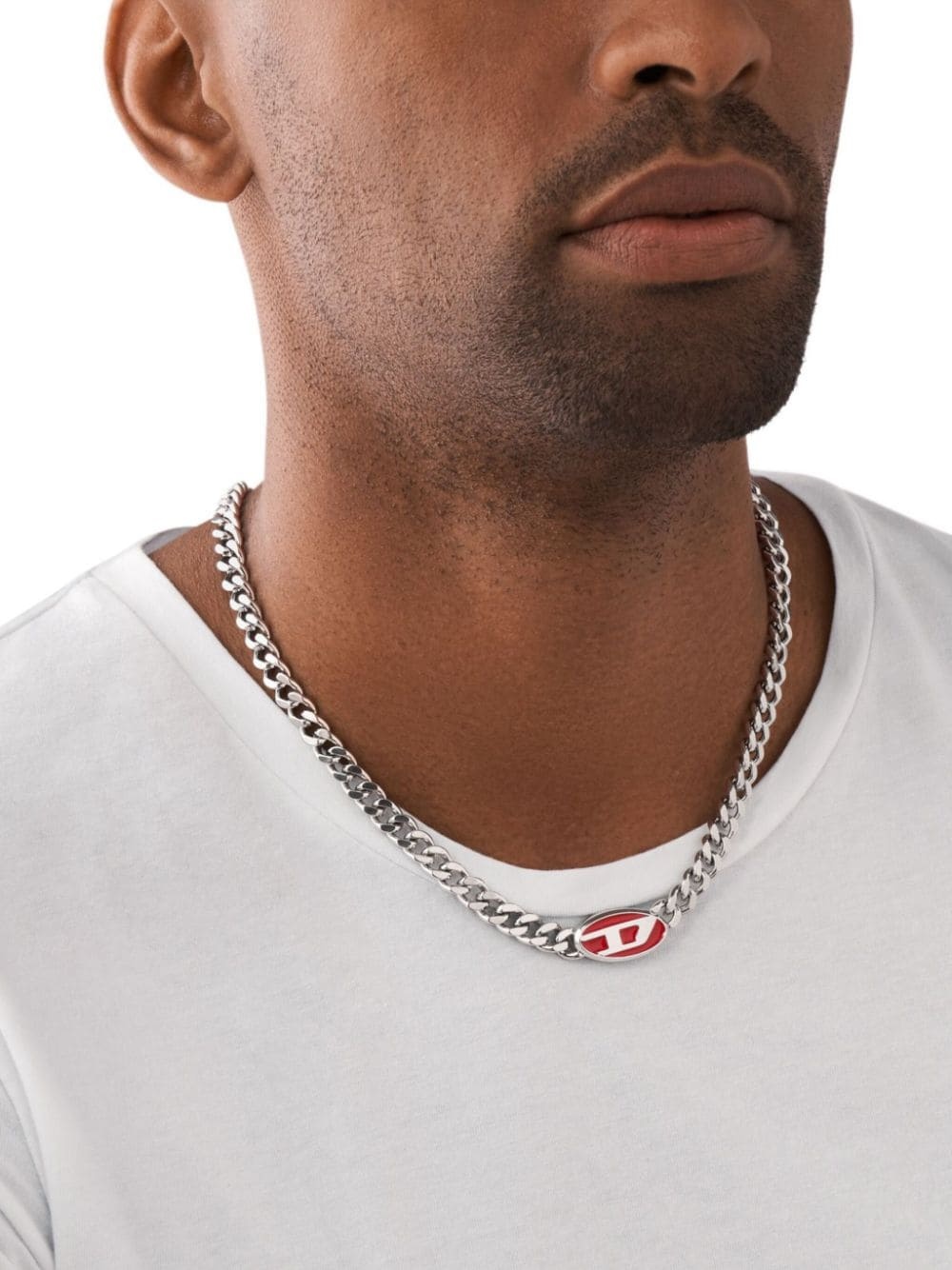 DX1446 logo-plaque necklace - 3