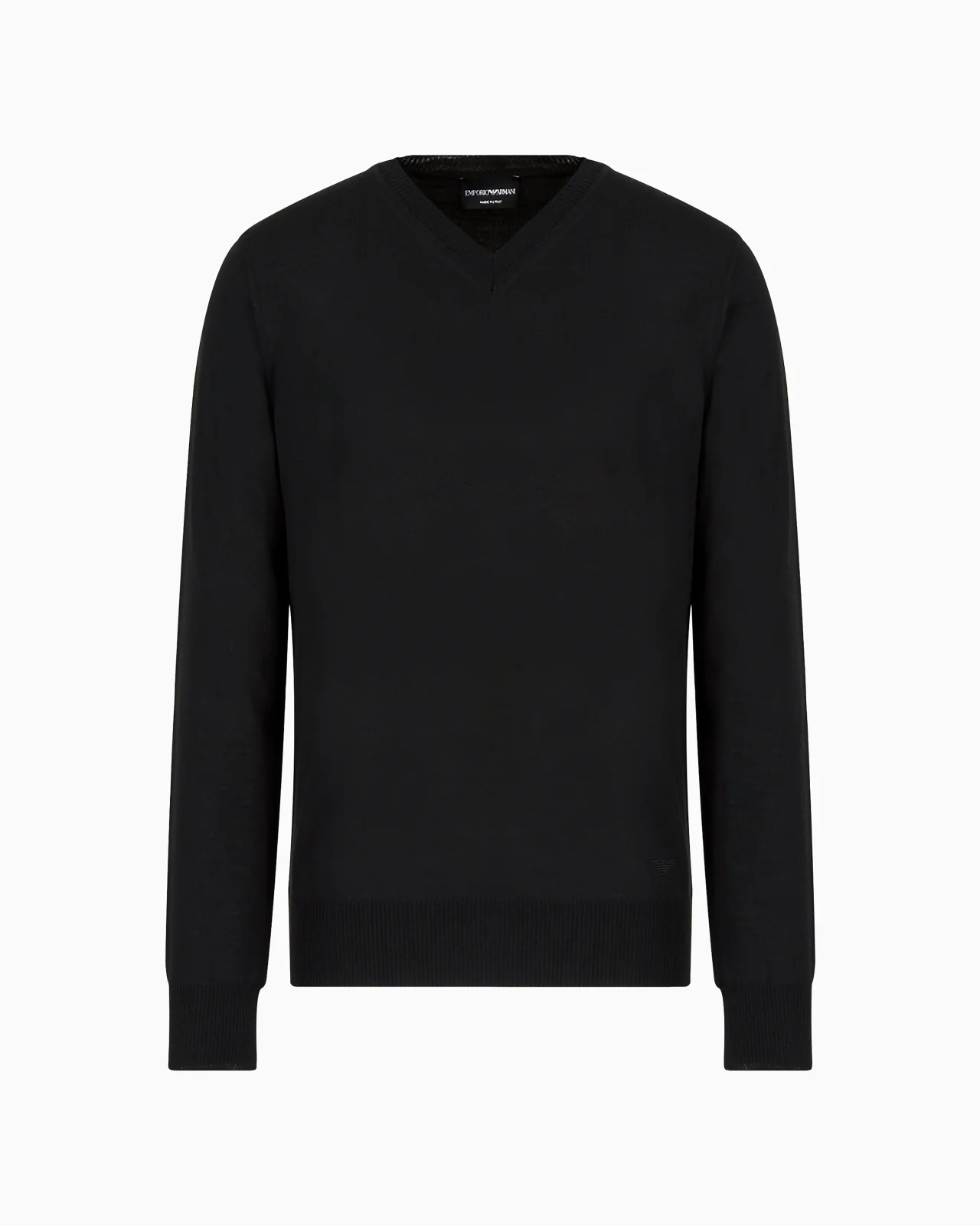 Pure virgin wool V-neck jumper - 1