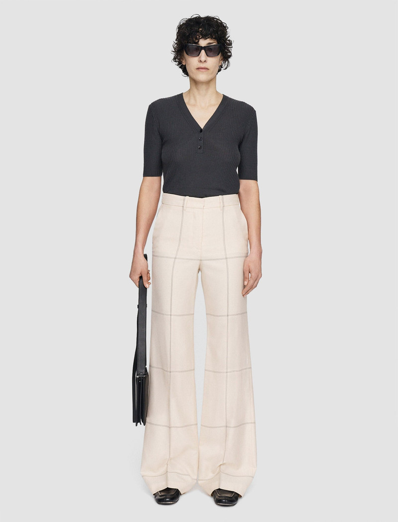 JOSEPH Wool Tartan Morissey Trousers outlook