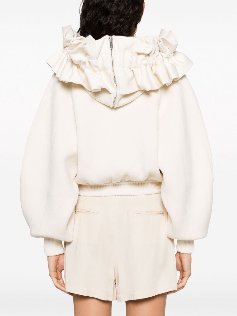 La Maille Crinoline ruffled hoodie - 4
