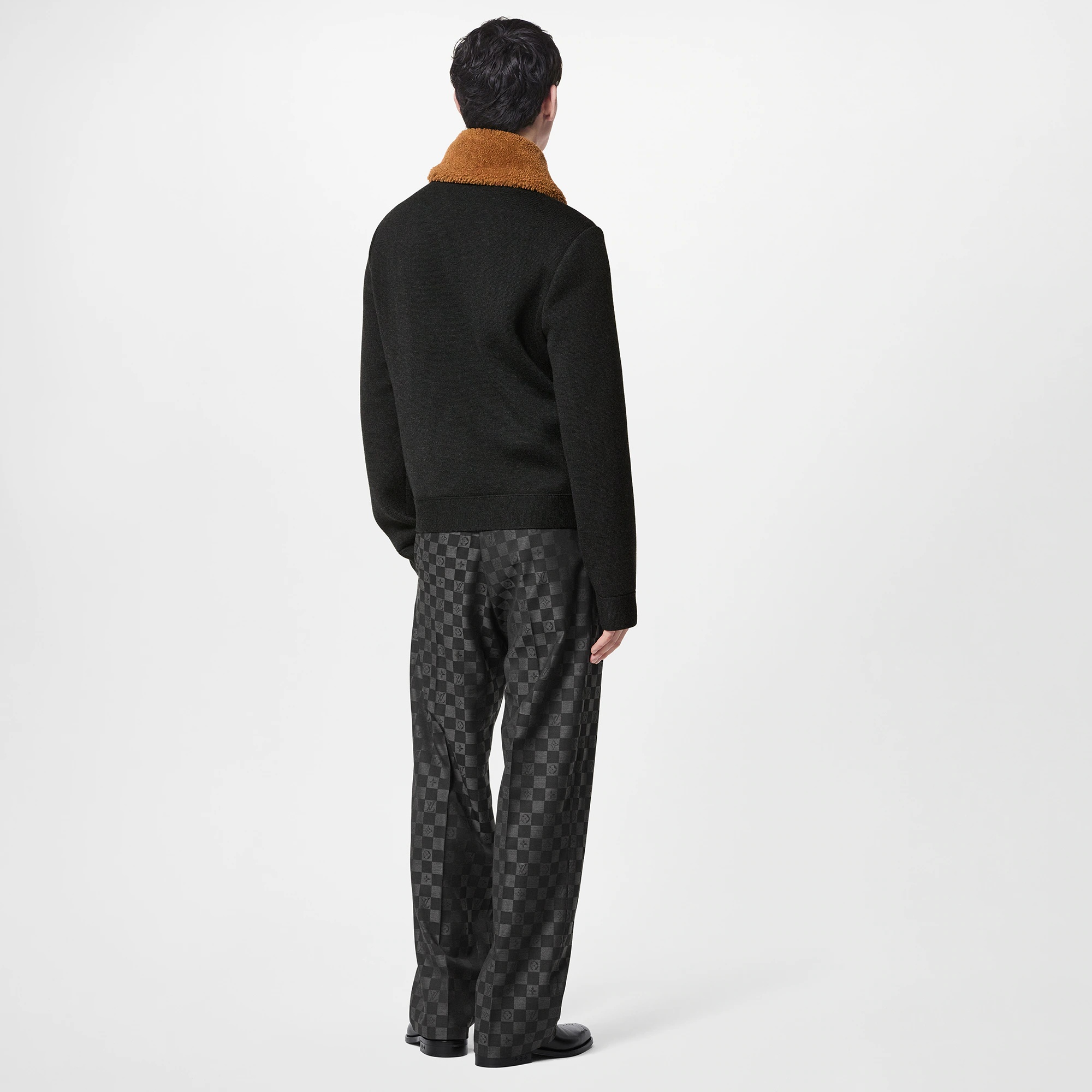 Knit Blouson With Shearling Collar - 3