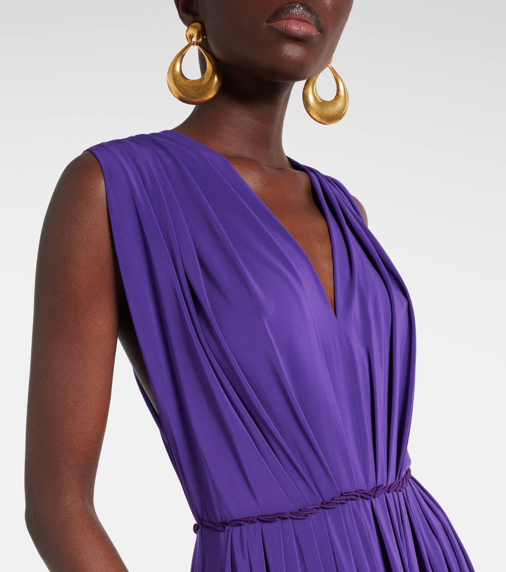 Walter pleated jersey maxi dress - 4
