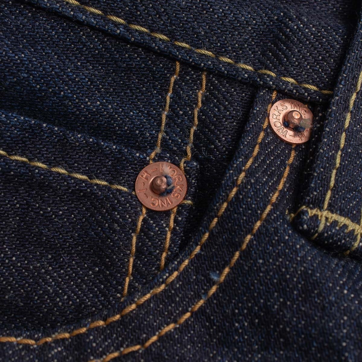 IH-777N 17oz Selvedge Denim Slim Tapered Cut Jeans - Natural Indigo - 9